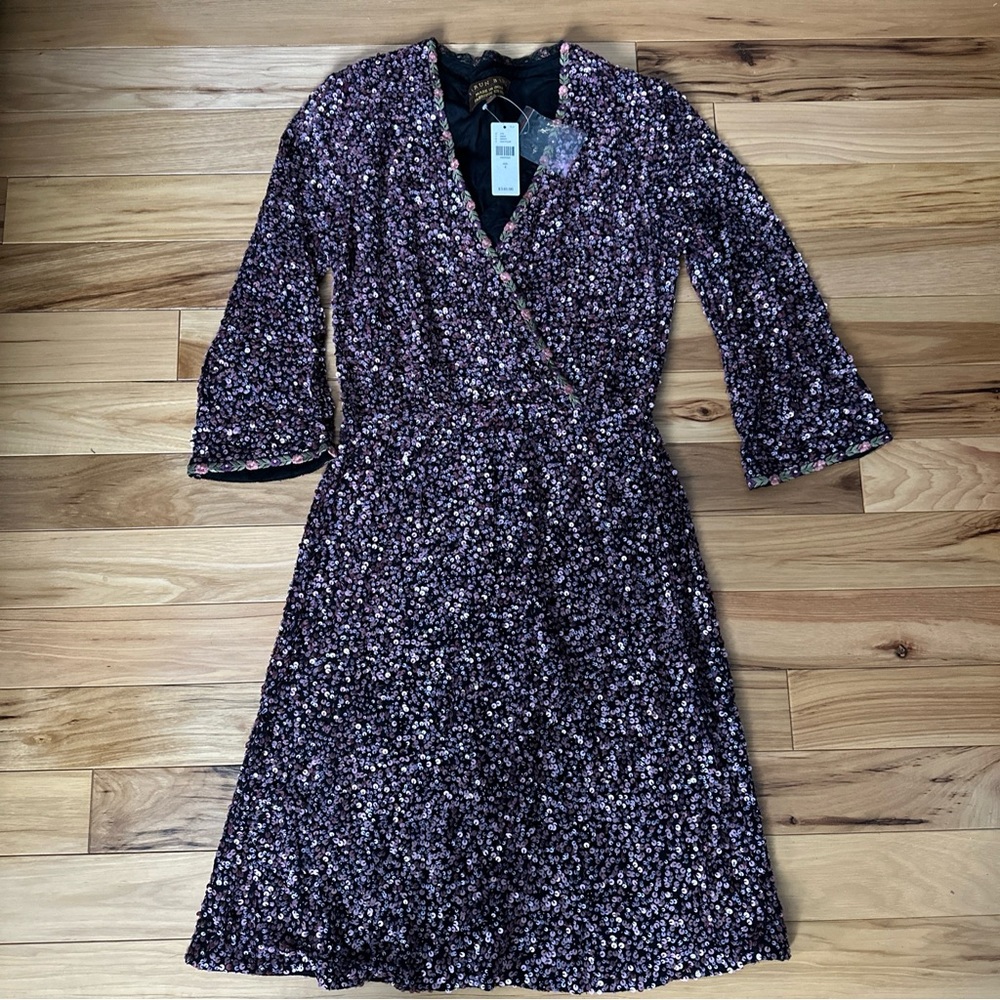 SEQUIN Anthropologie Varun Bahl Gorgeous NWT Dress! Sz 4